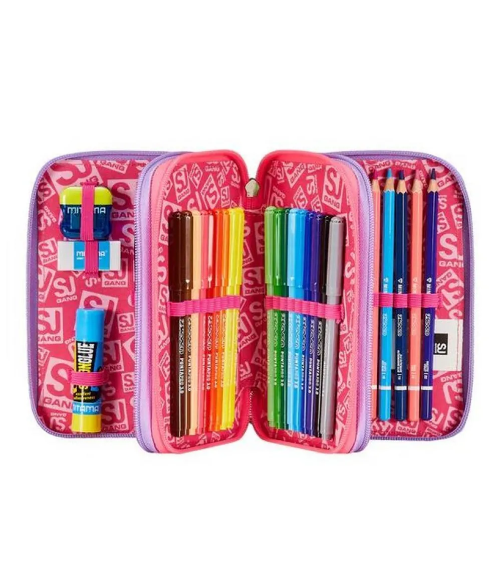 Sj Gang Astuccio scuola 3 zip SJ Sphere Full Girl< Astucci