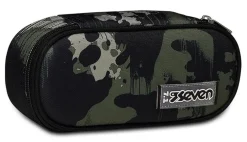 Seven Astuccio scuola Round Plus Freethink Boy Camo Green< Astucci