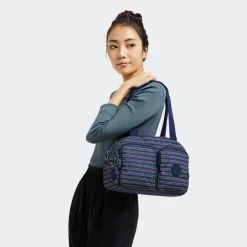 Kipling Borsa a mano e tracolla Cool Defea Blue Geo Print<Donna Borse A Mano|Borse A Tracolla