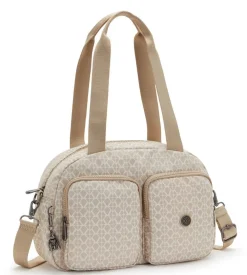 Kipling Borsa a mano e tracolla Cool Defea Signature Beige<Donna Borse A Mano