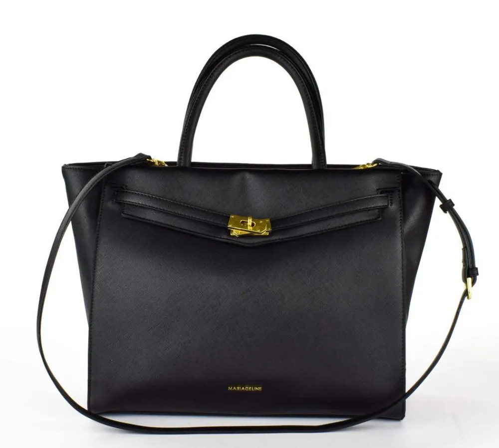 Maria Celine Borsa a mano e tracolla Kim 01 Nera<Donna Borse A Mano