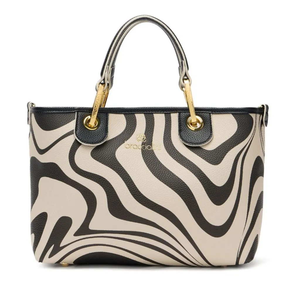 Braccialini Borsa a mano piccola Beth Print Zebra<Donna Borse A Mano
