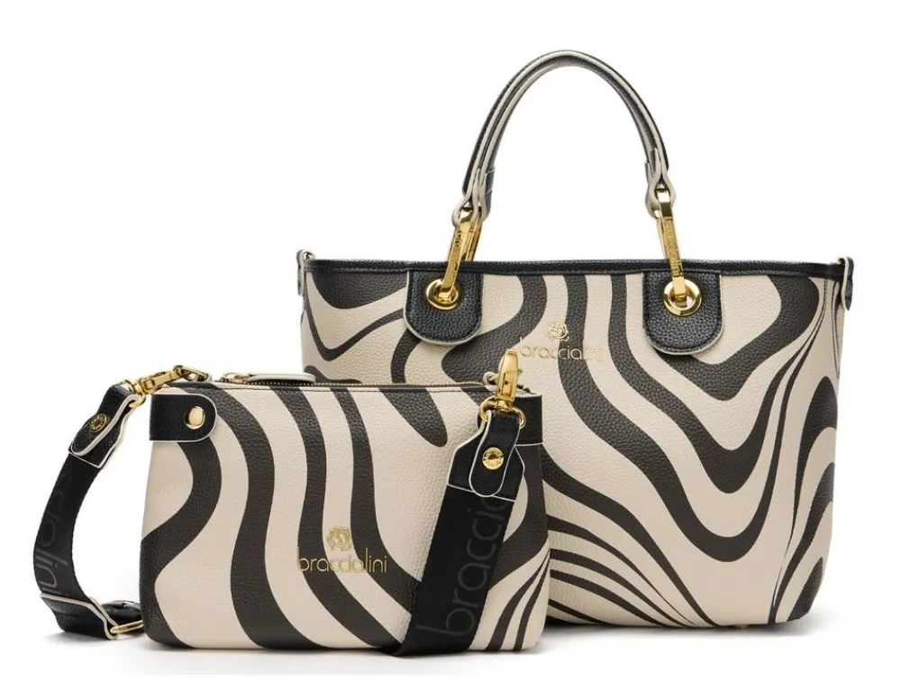 Braccialini Borsa a mano piccola Beth Print Zebra<Donna Borse A Mano