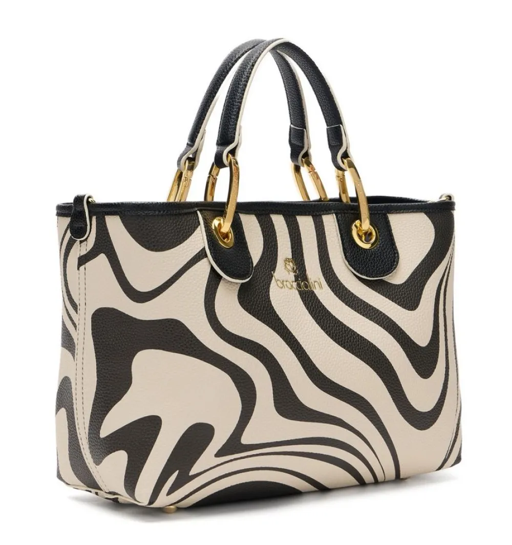 Braccialini Borsa a mano piccola Beth Print Zebra<Donna Borse A Mano