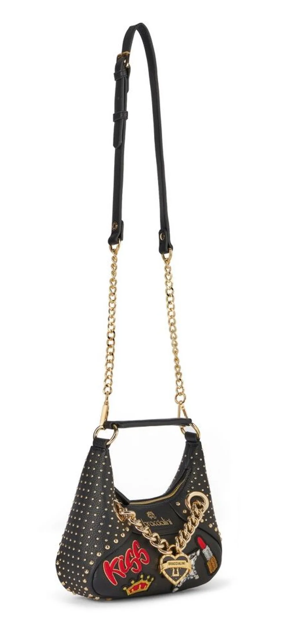 Braccialini Borsa a spalla e tracolla Rock Nera<Donna Borse A Tracolla