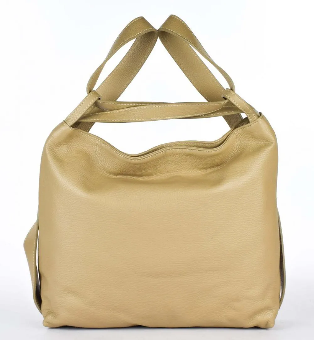 Pronto Moda Borsa a spalla e zaino 20141 Ecrù<Donna Zaini Donna|Borse A Tracolla
