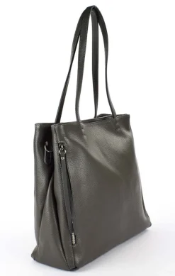 Pronto Moda Borsa a spalla in pelle 20051 Grigio Scuro<Donna Borse A Tracolla