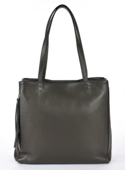 Pronto Moda Borsa a spalla in pelle 20051 Grigio Scuro<Donna Borse A Tracolla