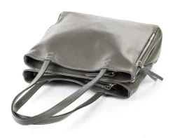 Pronto Moda Borsa a spalla in pelle 20051 Grigio Scuro<Donna Borse A Tracolla