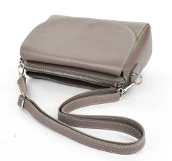 Pronto Moda Borsa a tracolla in pelle 20008 Grigia<Donna Borse A Tracolla
