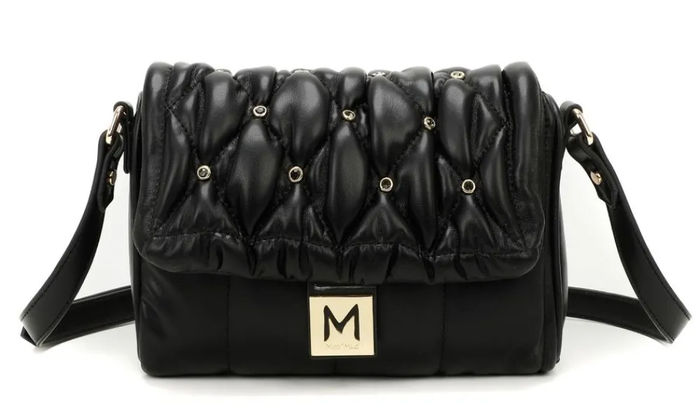 Mimì-Muà Borsa a tracolla trapuntata con strass Nera<Donna Borse A Tracolla