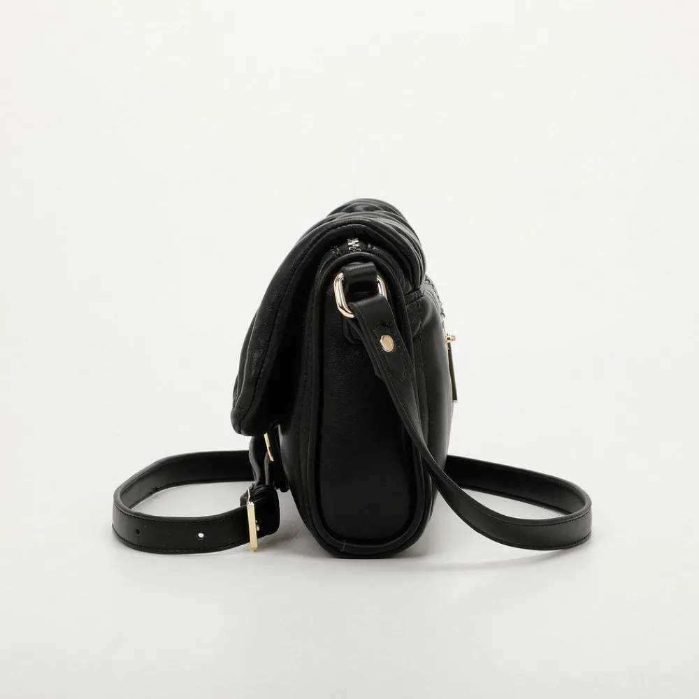 Mimì-Muà Borsa a tracolla trapuntata con strass Nera<Donna Borse A Tracolla