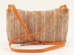 Emporio Cattani Borsa donna Eva Righe Arancio<Donna Borse A Tracolla