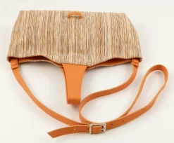 Emporio Cattani Borsa donna Eva Righe Arancio<Donna Borse A Tracolla