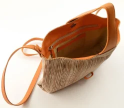 Emporio Cattani Borsa donna Eva Righe Arancio<Donna Borse A Tracolla