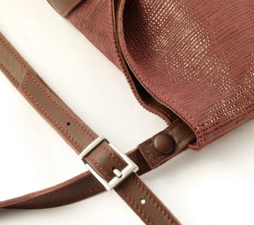 Emporio Cattani Borsa donna Eva Righe Bordeaux<Donna Borse A Tracolla