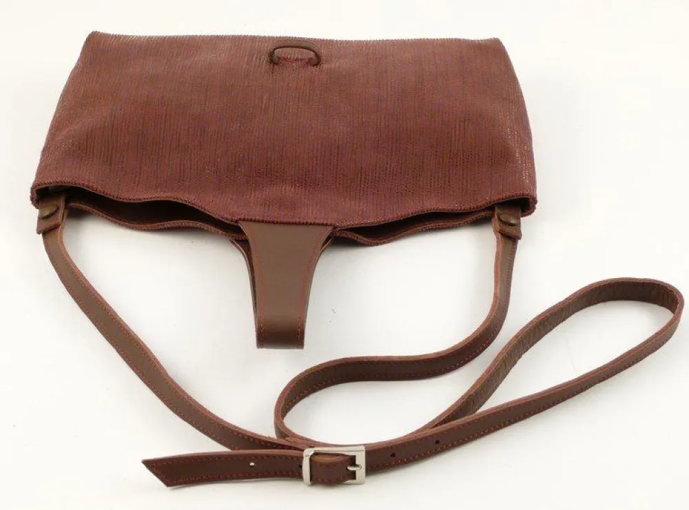 Emporio Cattani Borsa donna Eva Righe Bordeaux<Donna Borse A Tracolla