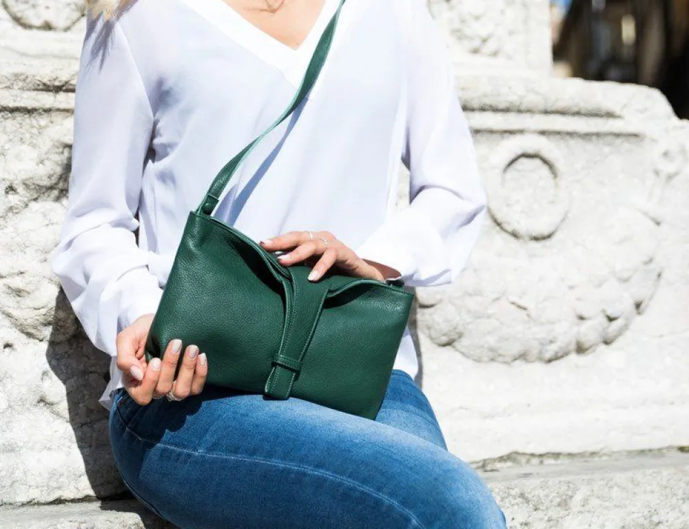 Emporio Cattani Borsa donna Eva Righe Bordeaux<Donna Borse A Tracolla