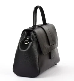 Pronto Moda Borsa in pelle a mano e tracolla 20069 Nera<Donna Borse A Mano