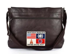 Avirex Borsa Messenger Maverick 02 Marrone<Uomo Borse Uomo Tessuto