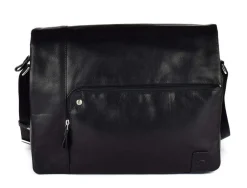 Acciaio Borsa Messenger in pelle 8359 Nera<Uomo Borse Uomo Pelle