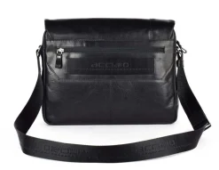 Acciaio Borsa Messenger in pelle 8359 Nera<Uomo Borse Uomo Pelle