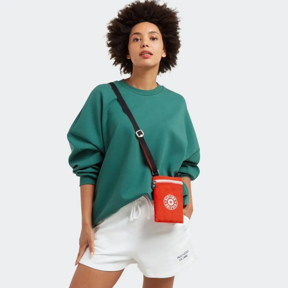 Kipling Borsa piccola a tracolla Afia Lite Red Tango<Uomo Borse Uomo Tessuto