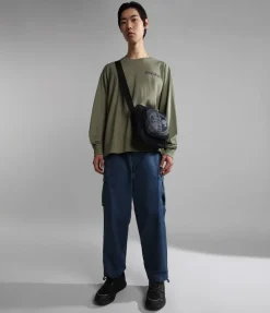 Napapijri Borsa uomo Happy Cross 4 Blu Marine<Uomo Borse Uomo Tessuto