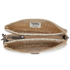 Kipling Bustina Creativity S Signature Beige<Donna Portafogli Donna