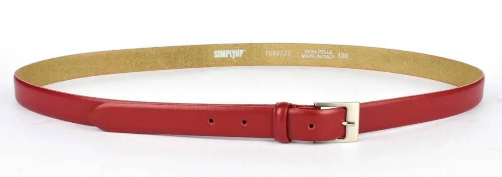 SIMPLYUP Cintura donna in pelle 1060 Rossa< Cinture