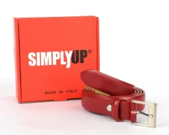 SIMPLYUP Cintura donna in pelle 1060 Rossa< Cinture