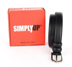 SIMPLYUP Cintura donna in pelle 8041 Nera< Cinture