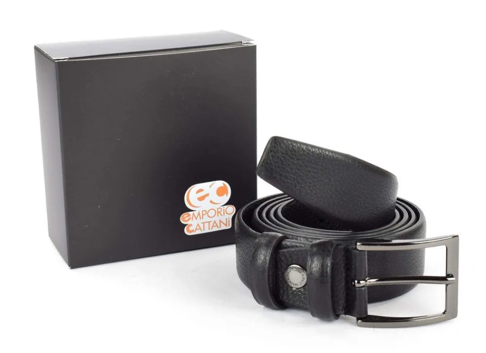 Emporio Cattani Cintura in pelle 01 Nera< Cinture