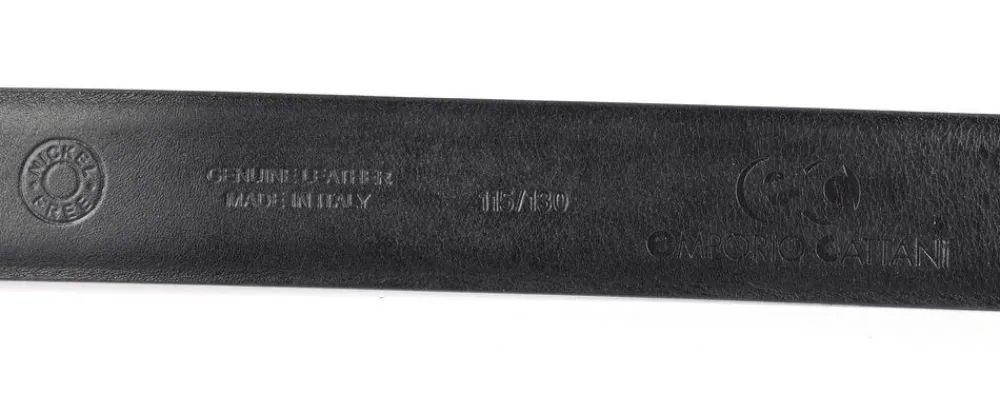 Emporio Cattani Cintura in pelle 06 Nera Carbonio< Cinture