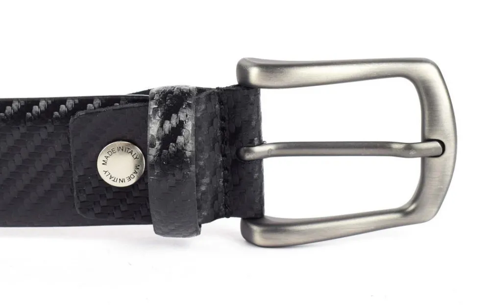 Emporio Cattani Cintura in pelle 06 Nera Carbonio< Cinture