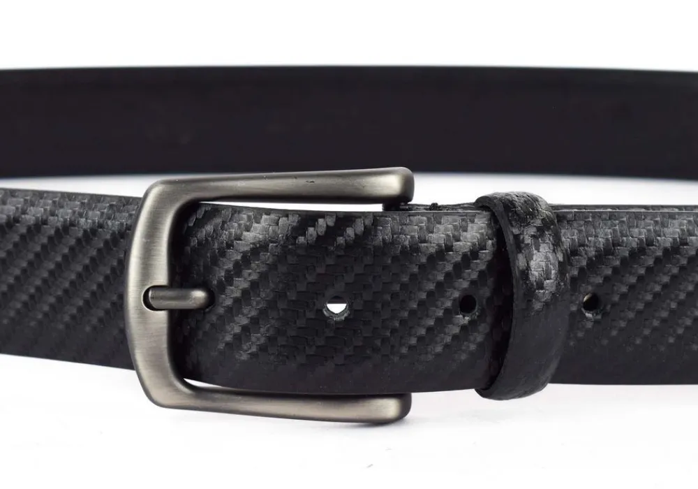 Emporio Cattani Cintura in pelle 06 Nera Carbonio< Cinture