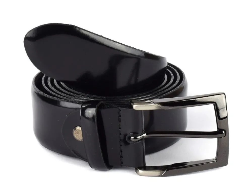 SIMPLYUP Cintura uomo in pelle lucida 1018 Nera< Cinture