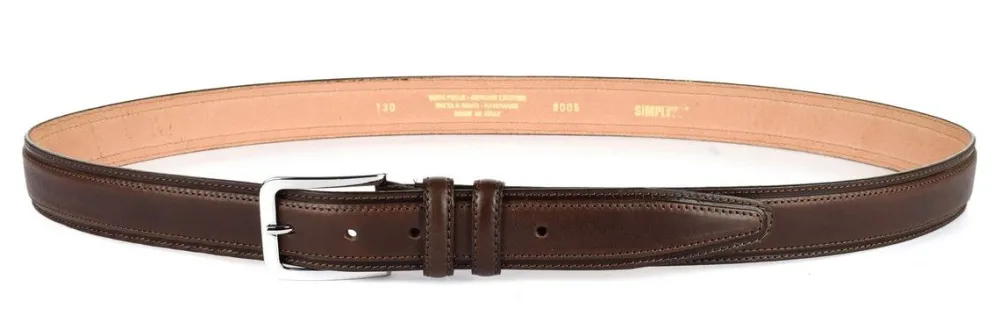 SIMPLYUP Cintura uomo in pelle 8005 Testa Moro< Cinture