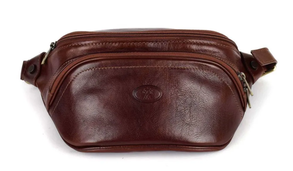 Il Kuoio Marsupio in cuoio 3316 Testa Moro< Marsupi In Pelle