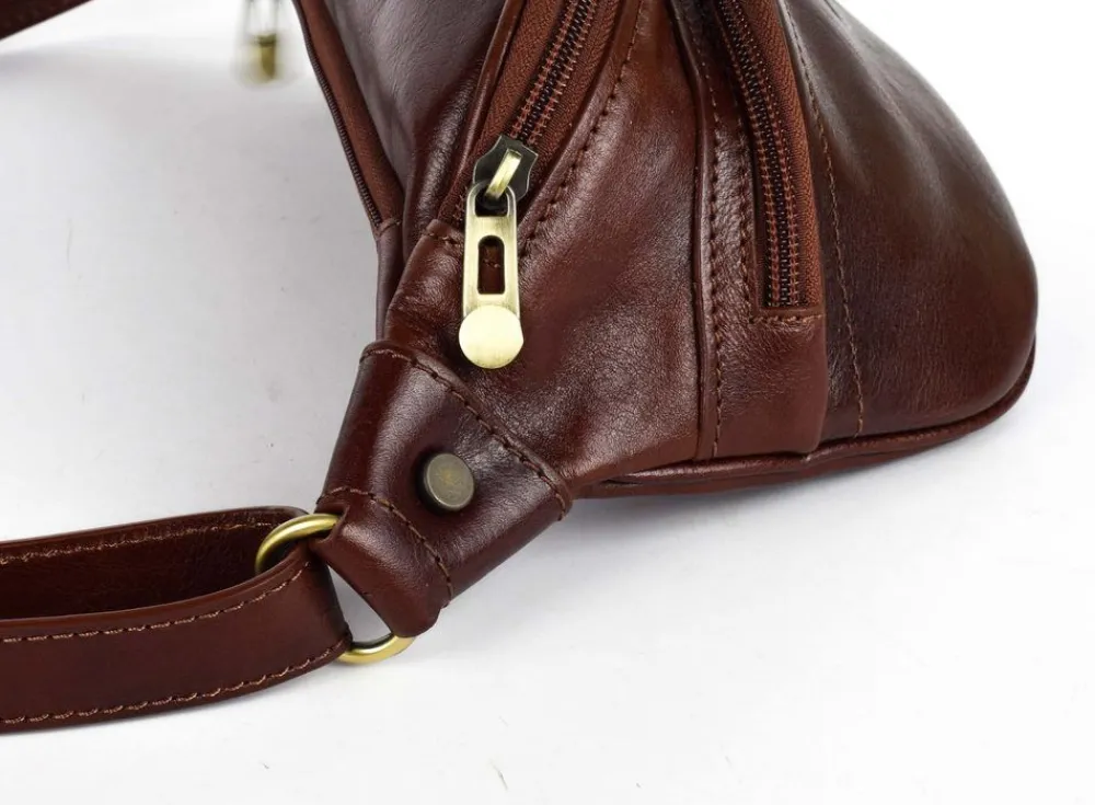 Il Kuoio Marsupio in cuoio 3316 Testa Moro< Marsupi In Pelle