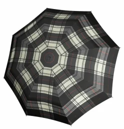 Knirps Ombrello pieghevole automatico T.200 Check Black/White< Ombrelli Pieghevoli