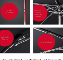 Knirps Ombrello pieghevole automatico T.200 Check Black/White< Ombrelli Pieghevoli