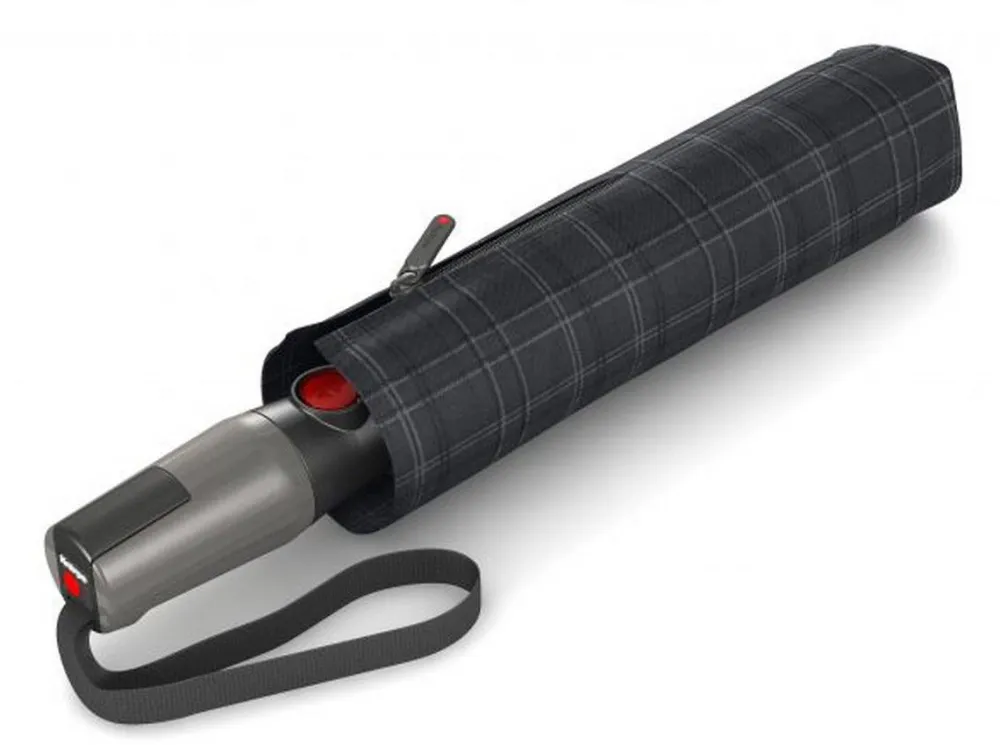 Knirps Ombrello pieghevole Maxi automatico T.400 Men's Prints Check< Ombrelli Pieghevoli