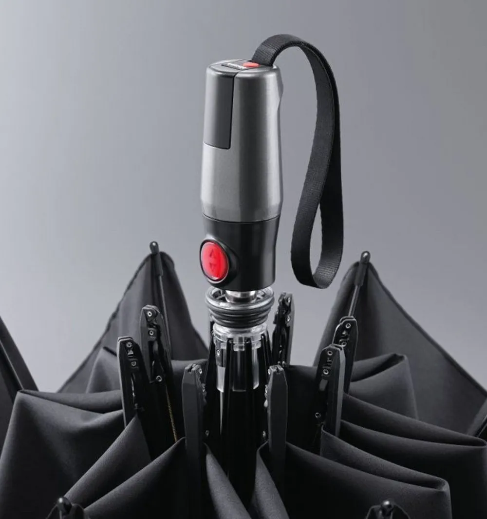 Knirps Ombrello pieghevole Maxi automatico T.400 Men's Prints Check< Ombrelli Pieghevoli