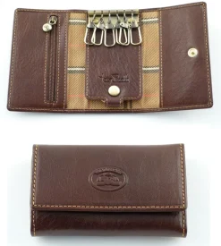 Tony Perotti Portachiavi in cuoio art 1117 moro< Portachiavi E Portamonete