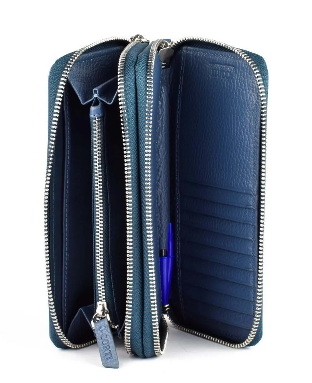 Gianfranco Corti Portafoglio donna due zip Alce 8877<Donna Portafogli Donna