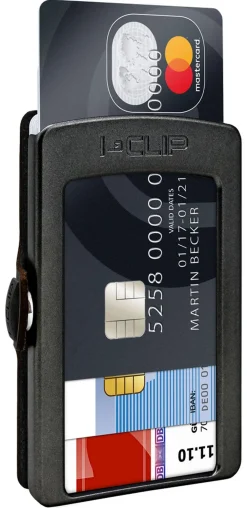 I-Clip Portafoglio Advantage-R Black - Gunmetal Black<Uomo Portafogli Uomo