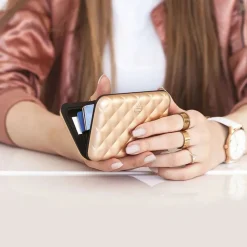 Ogon Design Portafoglio in alluminio Smart Case V2 Quilted Rose Gold< Portafogli Alluminio
