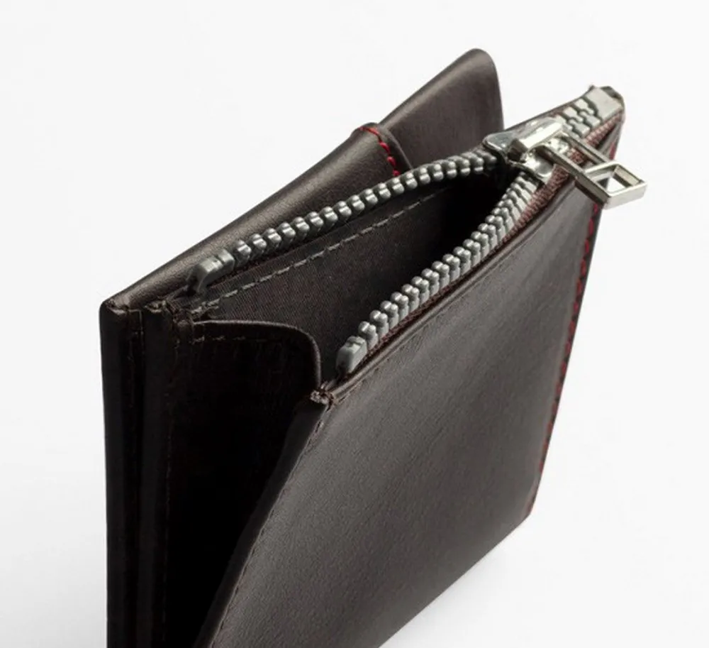Roik Portafoglio Zip Coin Dark Brown<Uomo Portafogli Uomo