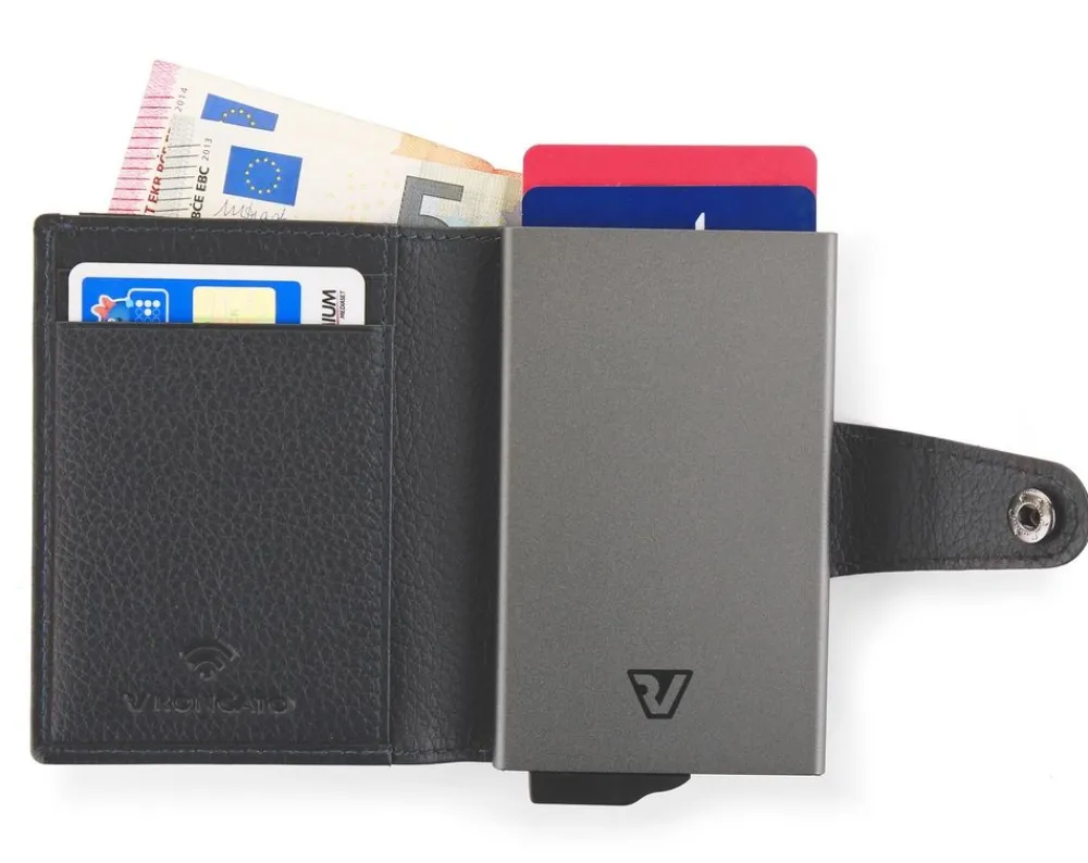 Roncato Portafoglio uomo piccolo Iron 715<Uomo Portafogli Alluminio|Portafogli Uomo